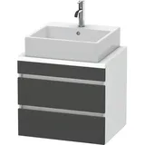 Duravit Waschtischunterschrank 2 Schubkästen 60 x 47,8 cm Graphit Matt/Weiß Matt