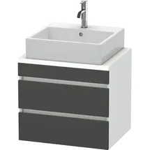 Duravit Waschtischunterschrank 2 Schubkästen 60 x 47,8 cm Graphit Matt/Weiß Matt