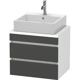 Duravit Waschtischunterschrank 2 Schubkästen 60 x 47,8 cm Graphit Matt/Weiß Matt