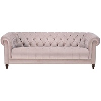 JVmoebel Chesterfield-Sofa Altrosa Chesterfield Dreisitzer Stoff Design Möbel, Made in Europe rosa