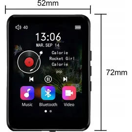 zenwire Tragbarer Player - MP3 und MP4 - Bluetooth - FM-Radio - Diktiergerät - SD - Kopfhörer - 36 GB - Schwarz