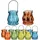 Relaxdays Windlicht 12er Set Glas Mehrfarbig