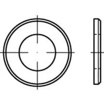 Industrial Quality Supplies ISO 7090 Scheibe Stahl CE 27mm (28x50x4 ) galvanisch verzinkt mit Fase Ohne Formfangabe