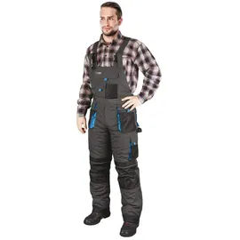Leber & Hollman LH-FMNW-B_SBNXXL Formen Gefütterte Schutzlatzhose, Grau-Schwarz-Blau, XXL Größe
