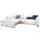KAWOLA Sofa YORK Leder Recamiere bianco
