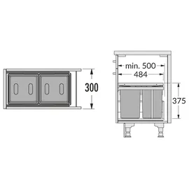 HAILO AS Tandem 15 l Dunkelgrau