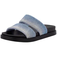 Rieker Sport Pantolette , Sommerschuh, Strandschuh, Schlappen, Poolslides im Glitzer-Look RIEKER Sport jeansblau kombiniert