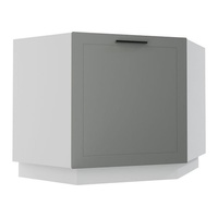 Feldmann-Wohnen Eckschrank Kvantum (Kvantum, 1-St) 84cm Front-, Korpusfarbe & Ausführung wählbar 1-türig beige|braun