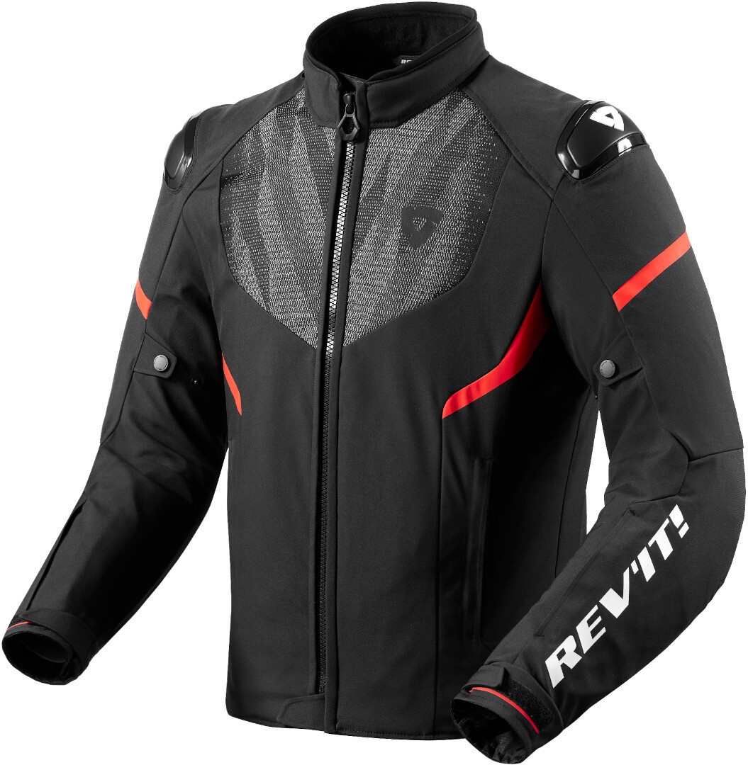 Revit Hyperspeed 2 H2O Motorfiets textiel jas, zwart-rood, 3XL