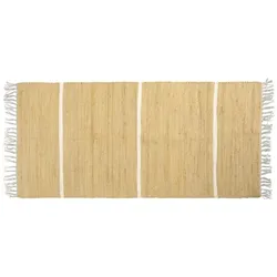 Chic Antique Flickenteppich mit Streifen, L160/B70 cm, honig