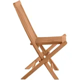 Möbilia Gartenstuhl 2er-Set Teak klappbar | natur