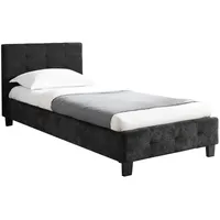 CARO-Möbel Polsterbett GIAVENO inklusive Lattenrost, Einzelbett 90x200 cm Schlafzimmer,