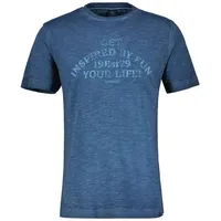 LERROS T-Shirt LERROS Lässiges T-Shirt mit Print blau XXL
