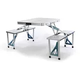 VCM Sitzgruppe Alu Tisch mit 4 Hocker (ZGC34430)