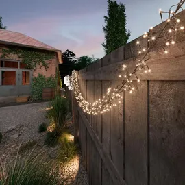 MARELIDA LED Büschellichterkette Solar 7 m warmweiß schwarz