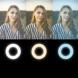 Logilink Ringlicht Ø 8,5 cm schwarz 1 Stück