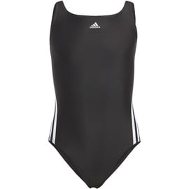 adidas Mädchen Swimsuit 3S Swimsuit, Black/White, IB6009, 110