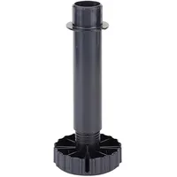 Hettich Möbel-Sockelverstellfuß 150mm, Durchmesser 80mm Korrekt 9306016 Kunststoff schwarz