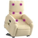 vidaXL Massagesessel elektrisch Polyester 99 x 99 x 99 cm Beige