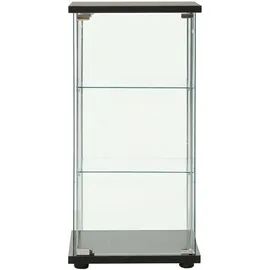 vidaXL Vitrinenschrank Hartglas Schwarz