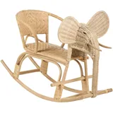 Beliani Kinder Schaukeltier Rattan naturfarben Elefantenform AMPOLLINO