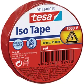 Tesa Isolierband 10 m x 15 mm rot