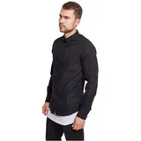 URBAN CLASSICS Basic Flanell Hemd Black L