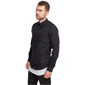 URBAN CLASSICS Basic Flanell Hemd Black L