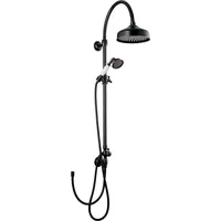 PaulGurkes Aufputzset schwarz Retro Regendusche Nostalgie