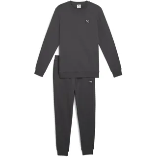 Jogginganzug PUMA "Essentials Elevated Jogginganzug Herren", Herren, Gr. XS, grau (dusky gray), Obermaterial: 66% Baumwolle, 34% Polyester; Rippe: 97% Baumwolle, 3% Elasthan, Sportanzüge