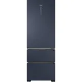 Haier HTW7720ENMB French Door WIFI -CONNECTED 3 Door Kühl-Gefrier-Kombination - Obsidian Black Inox - Dunkelgrau