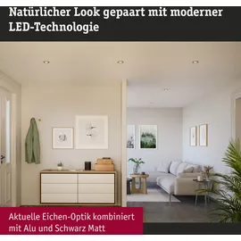 Paulmann 92239 Lanati 3er-Set rund 84mm 30° Coin 3x6W 3x470lm 230V 2700K Holzoptik