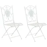 CLP Sibell Gartenstuhl 42 x 49 x 91,5 cm weiß 2er Set