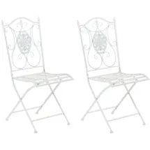 CLP Sibell Gartenstuhl 42 x 49 x 91,5 cm weiß 2er Set