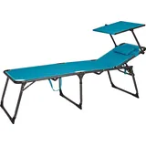 BERGER Slimline Dreibein Sonnenliege Campingstuhl Campingliege Gartenstuhl Strandliege Outdoor (Hellblau)