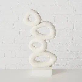 Boltze Deko-Objekt MARO, Cremeweiß - 16 x 37 cm - Kunstharz
