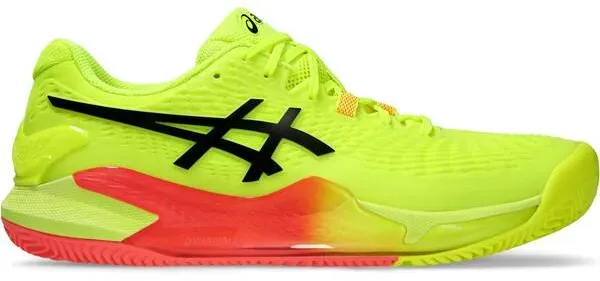 ASICS Herren Tennisoutdoorschuhe GEL-RESOLUTION 9, SAFETY YELLOW/BLACK, 42