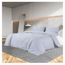 vidaXL Bettwäsche-Set Grau 220 x 240 cm