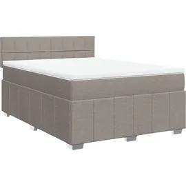 vidaXL Boxspringbett 140 x 200 cm Taupe