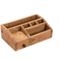 Creedwood Organizer, Natur, Holz, 27x10x17 cm, Arbeitszimmer, Schreibtische