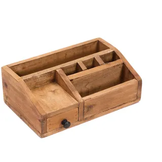creedwood Organizer, Natur, Holz, 27x10x17 cm, Arbeitszimmer, Schreibtische
