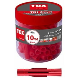 TOX Allzweckdübel Tri 10 x 61 mm in Runddose - 45 Stück - 010260081