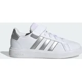 Adidas Grand Court Court Elastic Lace and Top Strap Cloud White / Matte Silver / Matte Silver 35