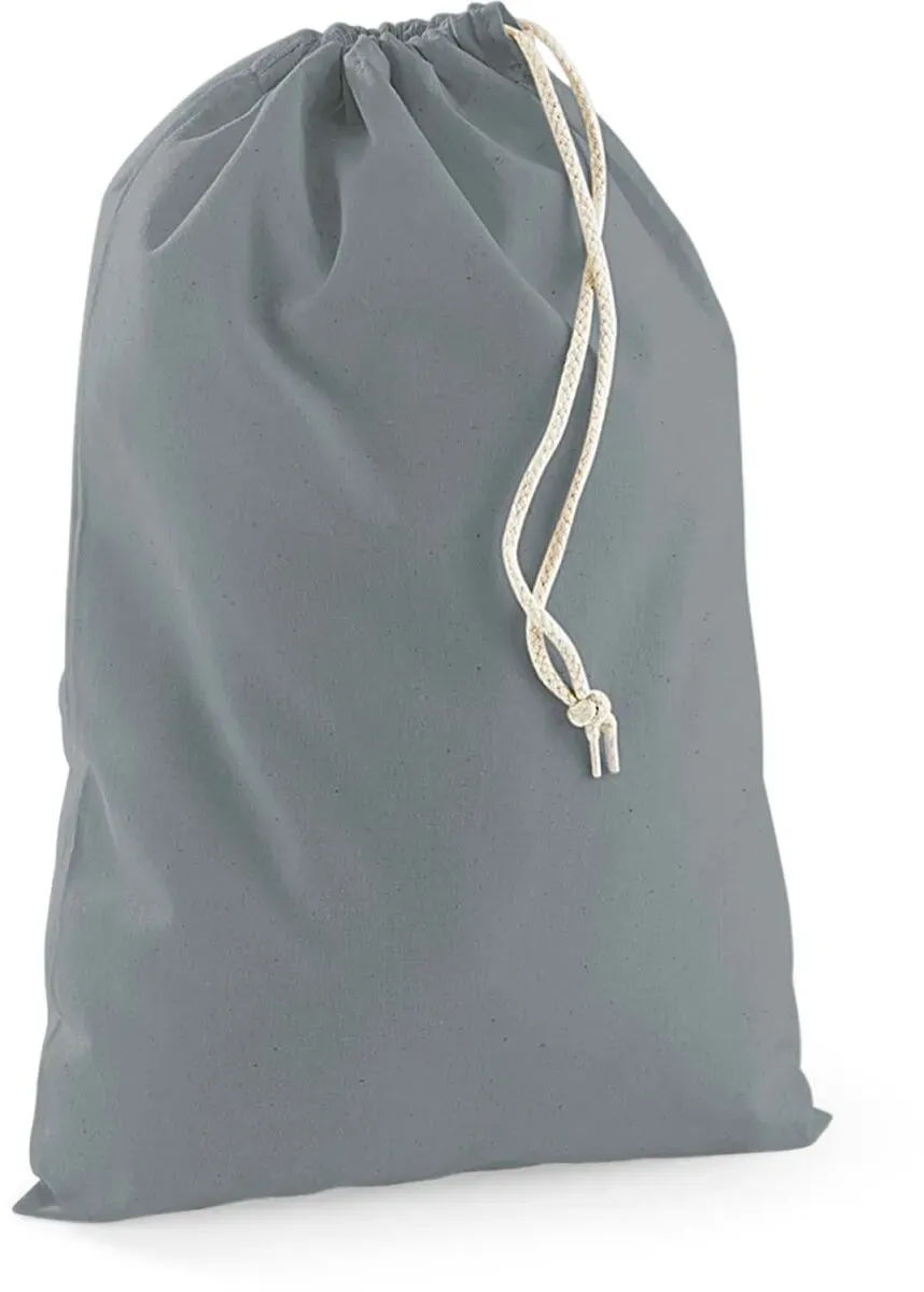 Westford Mill Baumwoll Utensilien Beutel Sportbeutel W115 pure grey XXS (10 x 15 cm)