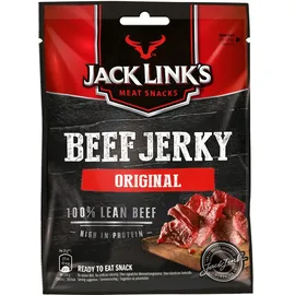 Jack Link's Jack Links Beef Jerky 12 x 25 g) Beutel, Original – Funktionelle Lebensmittel – Eiweiß-Snacks