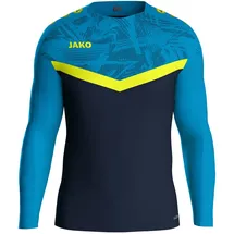 Jako Sweat Iconic Kinder - marine/jako blau/neongelb 164