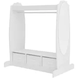 [en.casa] Moskenes Garderobenständer 107x95x61 cm Weiß