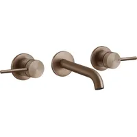GESSI Trame 2-Griff-Waschtisch-Wand-Armatur Kupfer gebürstet
