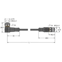 Turck 6625934 Sensor-/Aktor-Steckverbinder, konfektioniert 5m Polzahl: 5 1St.