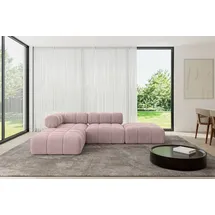 altdecor Modulares Sofa Ecksofa in L-Form - Kerru-L1 - 285x190x70 cm Rosa universal, links/rechts Corner modular Sofa Eckcouch Couch Wohnlandschaft... - Rosa
